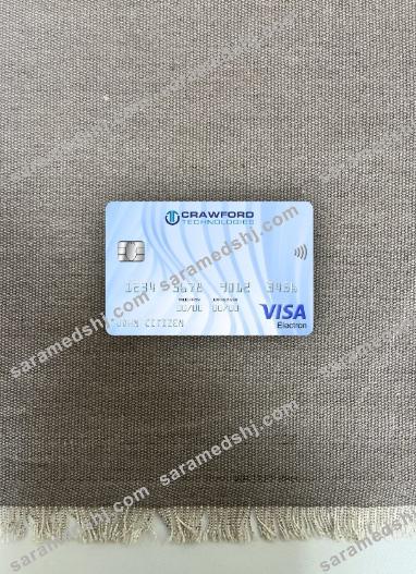 Netherlands (Holland) Crawford Technologies Bank visa electron card photolook front